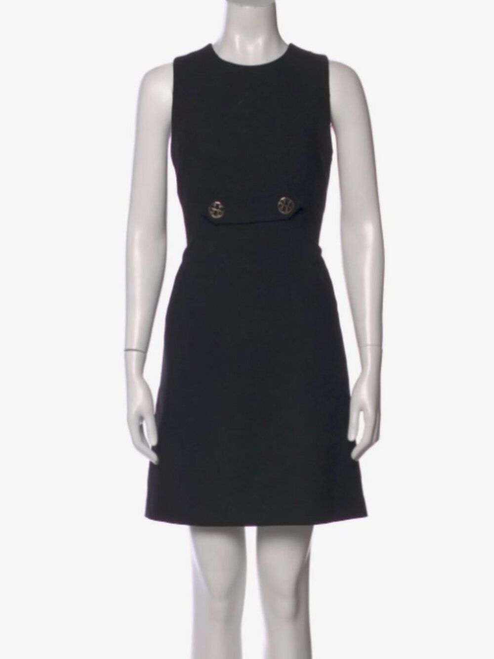 Tory Burch Black Crew Neck Mini Dress